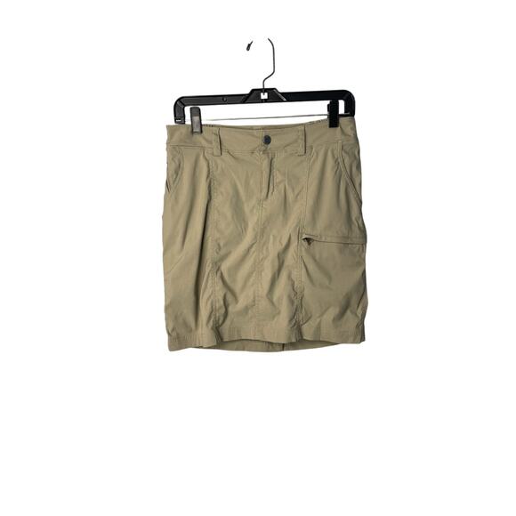 Duluth Trading Co tan hiking cargo nylon skort with pockets women's size 6 - Picture 1 of 5
